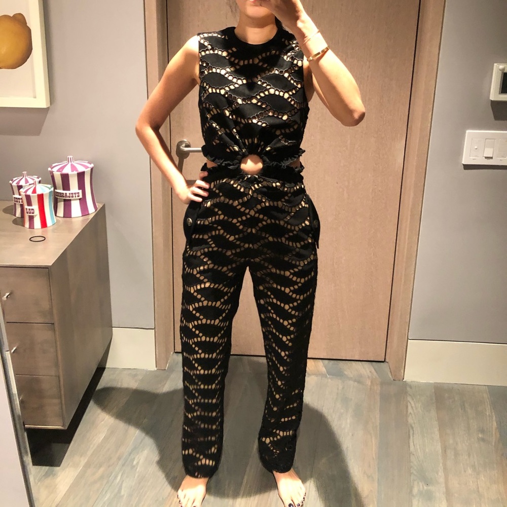 Chic self portrait suede jumpsuit never worn